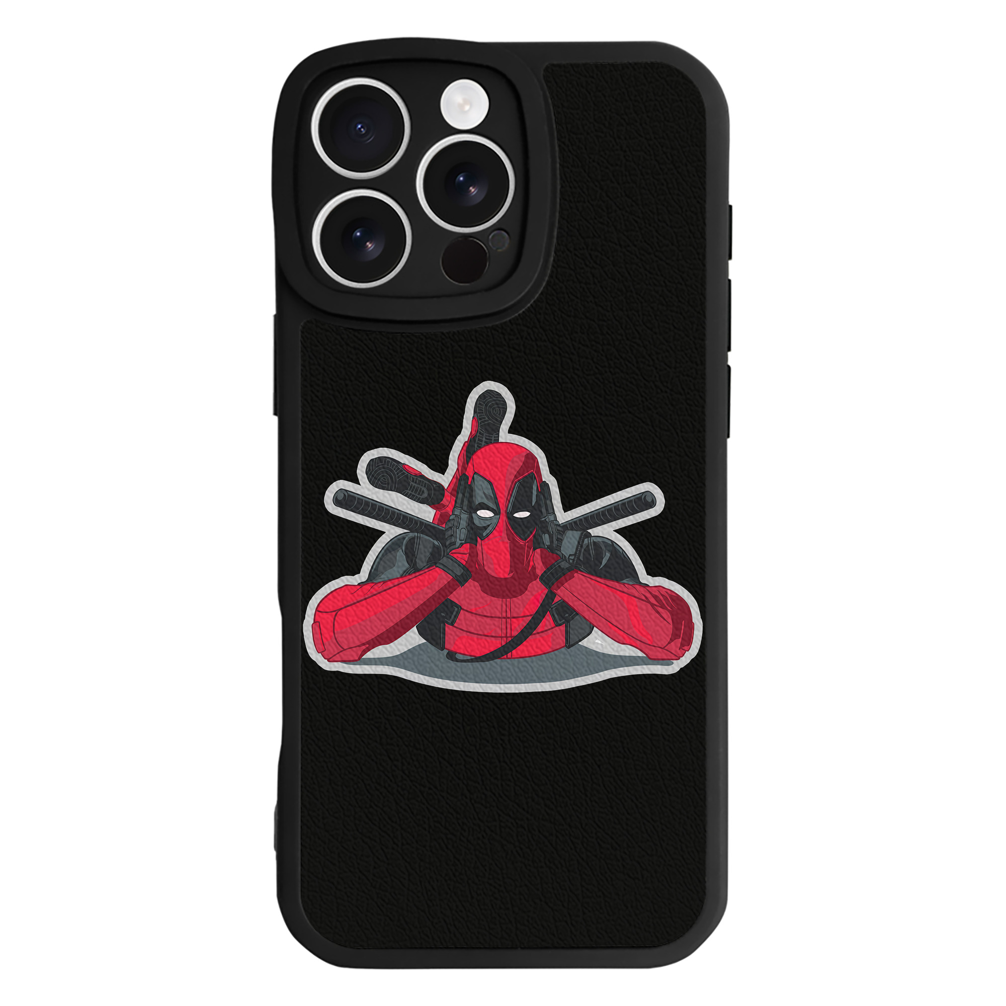 （画像用） Deadpool デッドプール 【iPhone 16シリーズ対応】シリコンスマホケース（レザー調） 材質：シリコン